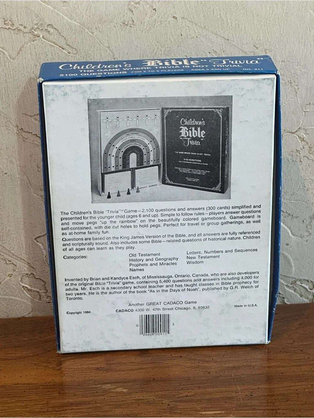 Vintage 1984 Children’s Bible Trivia Board Game